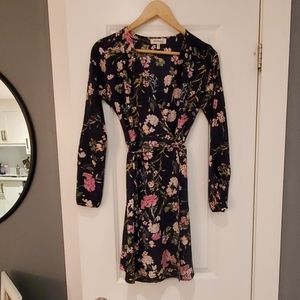 Navy Blue Floral Dress